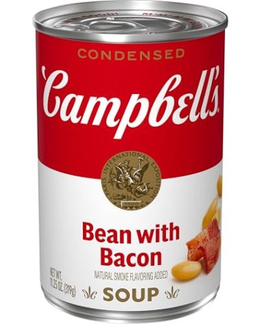 Campbell's Condensed Bean With Bacon Soup, Natural Smoke Flavoring Added, 11.25 oz Can