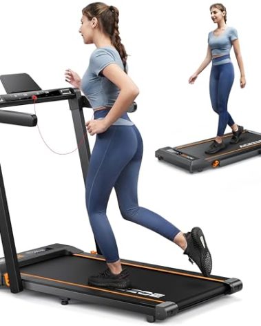 Acezoe 2 in 1 Foldable Treadmills for Home, Under Desk Treadmill with 12 HIIT Modes, Workout APPs and Touch Screen, 2.5HP Walking Treadmill for Home Office, 265lbs Capacity, Installation Free, Power10