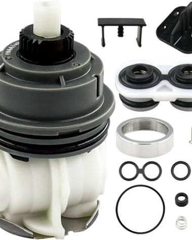 RP46463 Cartridge Replacement for Delta 17 Sereis Tub and Shower Dual Function Handle (2006-Present), Temperature and Volume Control, Fits Delta R10000 Series Valve, Includes RP22734 Bonnet Nut