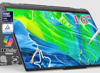 Lenovo Yoga 7i AI 2-in-1 Laptop, 16" WUXGA Touchscreen, Core Ultra 7 155U (Beats i7 1355U), Backlit, Thunderbolt 4, Wi-Fi 6E, BT5.3, Webcam, Win11 W/Stylus Pen (U7 155U|16GB|1TB SSD)