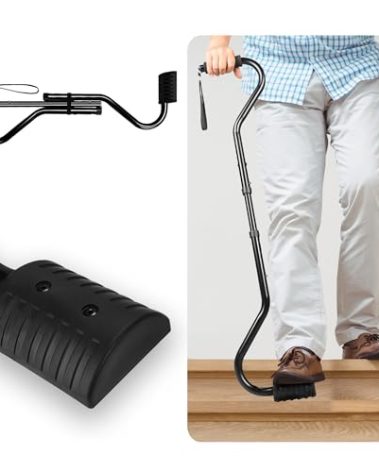 Walking Cane, Stair Climbing Cane for Women/Men for Leg Lifter Adjustable Assist Canes with Large Footrest for Relaxed and Walk Up and Down Stairs