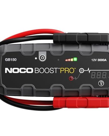 NOCO Boost GB150: 3000A UltraSafe Jump Starter – 12V Lithium Battery Booster Pack, Portable Jump Box, Power Bank & Jumper Cables - for 9.0L Gas and 7.0L Diesel Engines