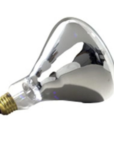12 Qty. Halco 375W R40 CL 120V Heat 5M Prism R40CL375 375w 120v Incandescent Clear Infrared Prism Lamp Bulb