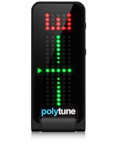 TC Electronic POLYTUNE CLIP Clip-On Tuner with Polyphonic, Strobe and Chromatic Modes and 108 LED Matrix Display for Ultimate Tuning Performance