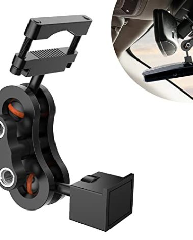 SDSACZMU Radar Detector Mount,Aluminum Rearview Mirror Rod Radar Bracket,for Escort Max360c,Max 3, X IXc,Redline EX Beltronics Cobra DualPro GT 360 Radar Detector,with EZ Magnet Connection Base