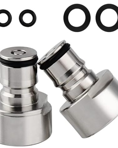 FERRODAY Ball Lock Keg Coupler Adapters for Sankey to Ball Lock Quick Disconnect Conversion Kit Fits A D S G Type Keg Coupler FPT 5/8 Thread Stainless Steel Keg Coupler Adapters Gas Post & Liquid Post