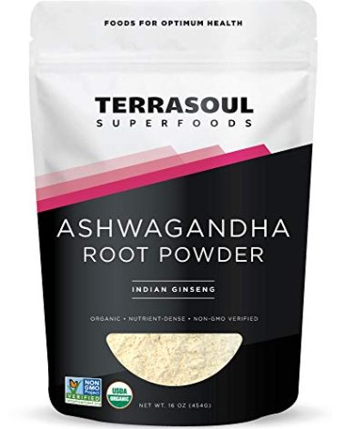 Terrasoul Superfoods Organic Ashwagandha Root Powder, 1 Lb - Stress Adaptogen | May Improve Sleep | Lab-Tested for Quality