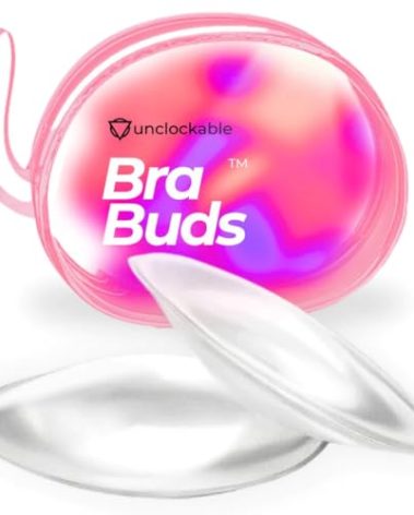 Unclockable Bra Buds - Implant-Grade Silicone Bra Inserts - Clear Gel Push-Up Pads - Affirming Design for Transgender, NB, Drag Queens, Crossdressing