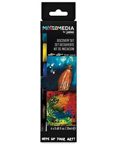 Pebeo Mixed Media Discovery Set, 6 x 20 ml, assorted color