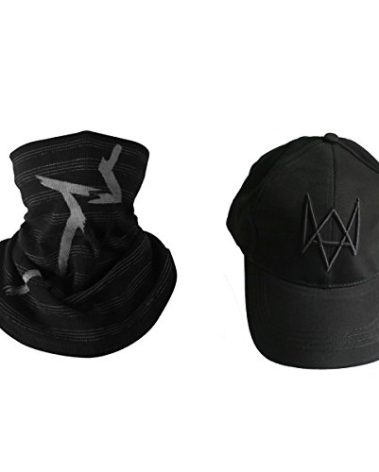 zjpnow Watch Dogs Mask and Cap Game Aiden Pearce Face Tube Warmer Scarf Cosplay Costume Baseball Cap