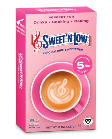 Sweet'N Low Zero Calorie Bulk Sweetener, 8 oz. Box, Granulated Sugar Substitute for Baking, Coffee, Tea and More, Kosher & Gluten Free, Low Glycemic Index