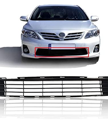 Bewild Front Bumper Lower Grille Fit For 2011-2013 Toyota Corolla Black Bumper Center Insert Grill Assembly Replacement Accessories 5311202280 TO1036125