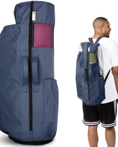 MAGNILAY Yoga Mat Bag - for Women and Men, Yoga Mat Carrier, Fits Mats Blocks and Accessories for Workouts, (33”L x 9” Diameter)