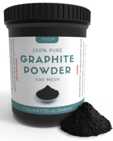 1 Quart Ultra-Fine Pure Graphite Powder - Premium Dry Powdered Graphite for Locks, Bearings, Reels and More. Also Amazing Enhances Bearing Corrosion - by TITGGI