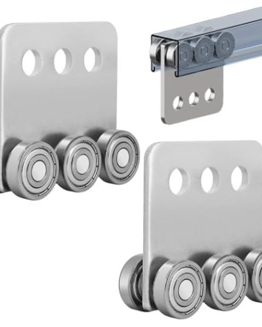 2Pcs 6 Wheel Trolley Assembly Rollers Six Bearing Trolley Assembly for unistrut 1-5/8" Wide and All 1-5/8" or Taller Strut Channel