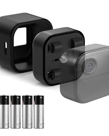 Runpower Battery Extension Pack for Blink Outdoor 4, 2X Extended Runtime for Outdoor 4 Smart Security Camera, Included 4 pcs Ni-MH Batteries & Waterproof Silicone Cover.