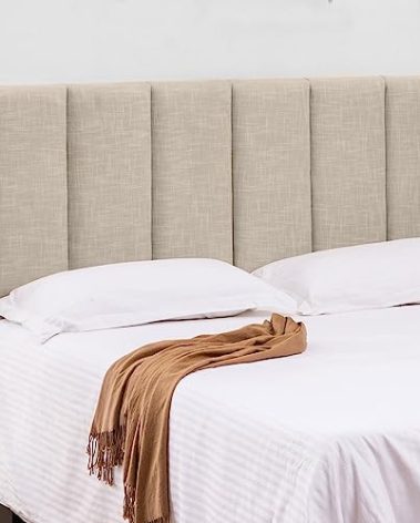 HAOBO Home Upholstered Headboard Foldable King Size Headboards Eastern King/California King Linen Panel with Height Adjustments