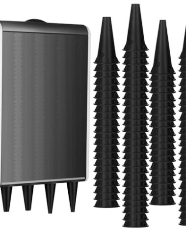 Saysurey Reusable Otoscope Specula Dispenser with 200 Pcs 2.75/4.25 mm Otoscope Tips Plastic Dispenser for Disposable Ear Specula