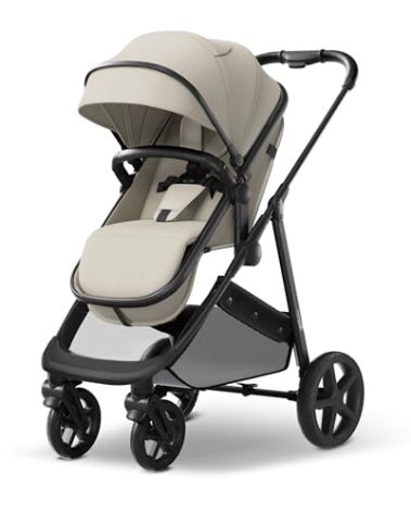 Mompush Wiz 2 in 1 Baby Stroller with Bassinet Mode, Convertible Infant Stroller for Newborn and Toddler with Reversible Seat and Large UPF 50+ Canopy