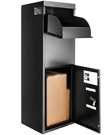 VEVOR Package Delivery Boxes for Outside 13.9"x11.6"x42", Galvanized Steel Delivery Box for Packages with Coded Lock, Anti-Theft Baffle, IPX3 Waterproof Package Drop Box for Outside, Porch, Curbside