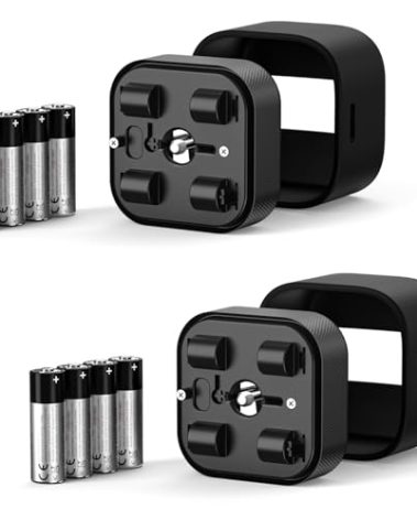 pengguo 2 Pack Waterproof Battery Extension Pack Compatible with Blink Outdoor 4 Smart Security Camera(Included 8 Pack Batteries +2 Silicone Cover), Battery Compatible with Original