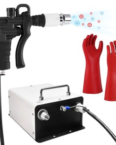 Saladulce Ionizing Air Gun 10KV Antistatic Air Gun Anti Static Ionizer + High Voltage Generator for Industrial Electrostatic Elimination (110V)