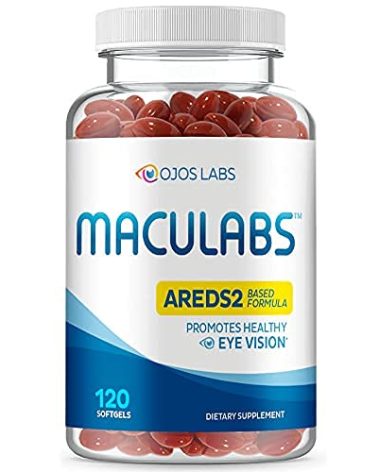 OjosLabs Eye Vitamins - AREDS 2 Based Formula - Eye Vitamin with Lutein & Zeaxanthin for Macular Health - Vision Supplements for Adults - 120 Softgels Support & Care for Eyes - Made in USA