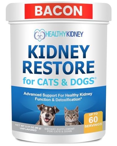 Cat and Dog Kidney Support, Natural Renal Supplements to Support Pets, Feline, Canine Healthy Kidney Function and Urinary Tract. Essential for Pet Health, Pet Alive, Easy to Add to Cats and Dogs Food