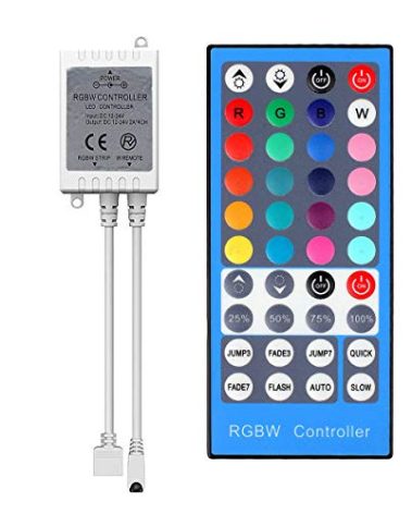 SUPERNIGHT RGBW LED Light Strip Remote Controller, 40 Keys IR Remote Controller Replacement for SMD 3528 5050 Flexible LED Strip Lights