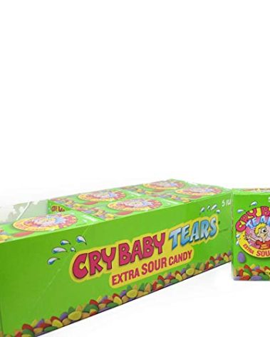 Cry Baby Tears Extra Sour Candy, Five Flavors, 1.98-Ounce Boxes (Pack of 24)