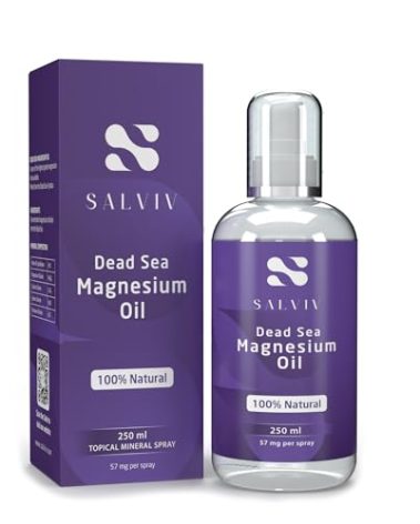 Natural Dead Sea Magnesium Oil Spray 8.45 fl oz - Pure Mineral Supplement from Jordan to Moderate Processes, Reduce Discomfort, and Promote Wellness