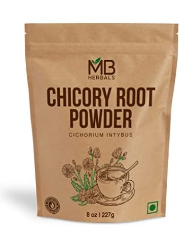 MB Herbals Instant Chicory Root Powder 227 Gram (0.5 lb / 8 oz) | Roasted & Granulated | Gluten Free | Instantly Dissolves in Hot Water and Milk