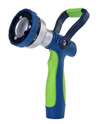 GREEN MOUNT New Patent Garden Hose Nozzle, Heavy Duty Water Nozzle, High Pressure Fireman Style Nozzle with Ergonomic Handle for Lawn and Garden Watering