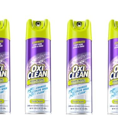 OxiClean Foam-Tastic Foaming Bathroom Cleaner, Fresh Scent, 19 oz (4 Pack)