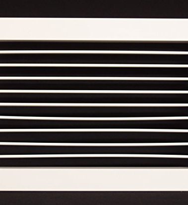 14" w X 10" h Aluminum Adjustable Return/Supply HVAC Air Grille - Full Control Horizontal Airflow Direction - Vent Duct Cover - Single Deflection [Outer Dimensions: 15.85" w X 11.85" h]
