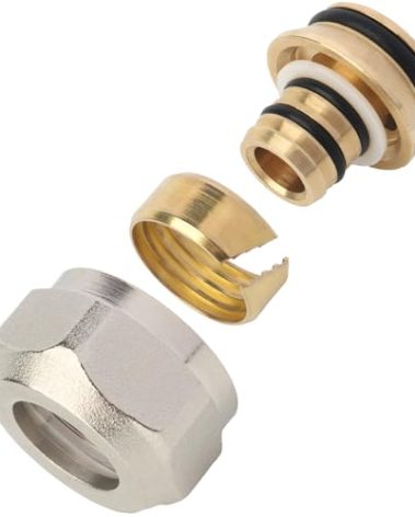 AB 10 Pcs 1/2" PEX Radiant Manifold Connector/Adaptor/Tubing Nuts, Branch Ports Plumbing Fittings for AB/WiseWater 2-12 Loop Manifolds
