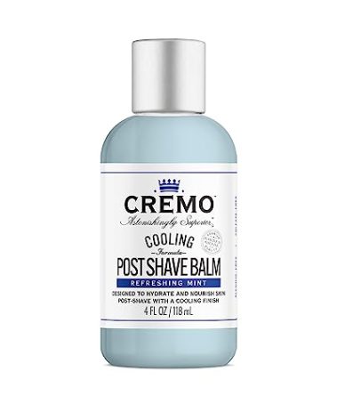 Cremo Cooling Formula Post Shave Balm, Soothes, Cools And Protects Skin From Shaving Irritation, Dryness and Razor Burn, 4 Oz
