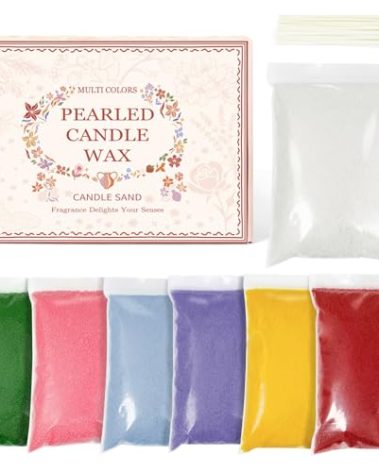 SCENTORINI Pearled Candle with 15 Wicks, 2.42 lb Scented Candle Sand, 7 Colors Sand Wax DIY, Candle Making Kit for Weddings, Party, Valentine's Day, Christmas, Thanksgiving