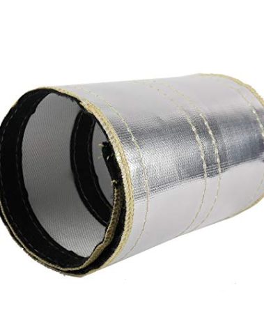 Heat Shield Barrier, Heat Shroud Sleeve, Heat Shield Barrier Cover Wrap, Fiberglass Heat Wrap, 7 in × 23.6 in