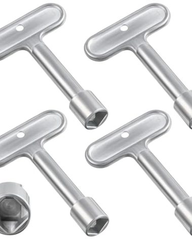 Dreyoo 3/8'' Hydrant Key Compatible with Zurn P1300-PART-13-KEY Z1300 Series, Water Spigot Shut Off Tool for Wall Hydrant Faucets Valves, Outdoor Hose Valves and Outdoor Faucet Lock(4 Pack)