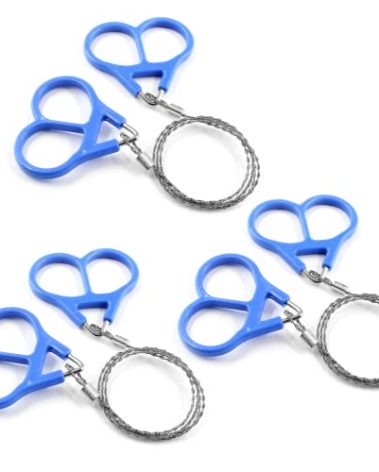 Bivethoi 3 Pack Stainless Steel Wire Saw Emergency Saw Kit, Camping Wire Saw Mini Backpacking Saw, Cable Cutting String Bone Rope Saw, Travel Chainsaw for Wood Cutting Hiking Hunting (Plastic Handle)