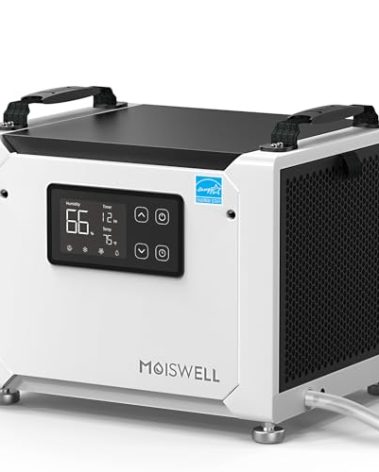 Moiswell 70 Pints Commercial Dehumidifier with Drain Hose, Compact Crawl Space Dehumidifiers for Basement and Home, Energy Star Certified, Automatic Defrost