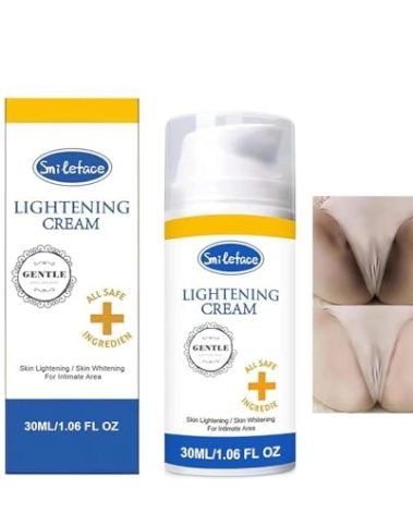 Intimate Areas Skin Lightening Cream for Private Parts, Underarm, Intimate Area, Bikini Area, Inner Thighs, Knees, Elbows, Bleach Skin Bleaching Whitening Cream For Body (1.06 FL OZ)