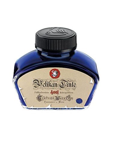 Pelikan 4001 Historical Bottled Ink for Fountain Pens, Royal Blue, 62.5ml, 1 Each (340299)