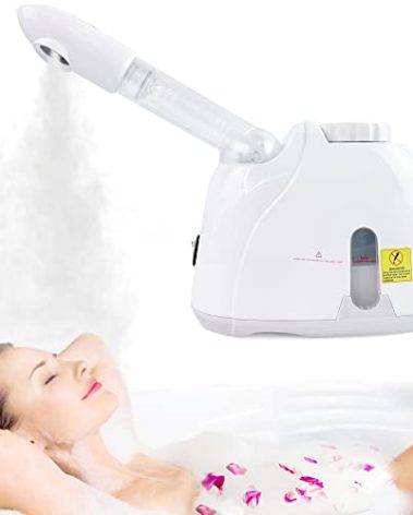 Facial Mist Steamer,YOKYAK Facial Steamers with 360° Rotatable Sprayer, Face Steamer for Facial Deep Cleaning, Hot Mist Humidifier Steam for Face Spa Sinuses Moisturizing, Homeuse or Salon