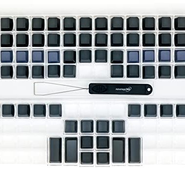 Advantage360 Blank Keycap Set - PBT Plastic | 76 Key Set | Logo Keycap Puller