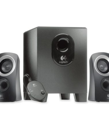 Logitech Z313 2.1 Multimedia Speaker System with Subwoofer, Full Range Audio, 50 Watts Peak Power, Strong Bass, 3.5mm Inputs, PC/PS4/Xbox/TV/Smartphone/Tablet/Music Player - Black