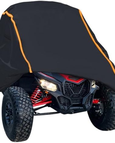 StarknightMT UTV Cover 2 Seater, Full Cover Compatible with Can Am Maverick X3 /Turbo / 900, Kawasaki, CFMOTO, RZR, Talon, SXS Heavy-Duty All Weather Protection Cover 2-3 Seater