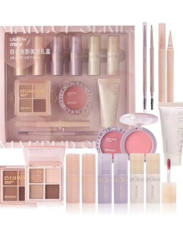 LAMUSELAND All in One Makeup Kit, 11-Piece Women Complete Makeup Kit, a Must-Have Gift Set for Beginners or Professional Makeup Sets Beginners. (M2001A)