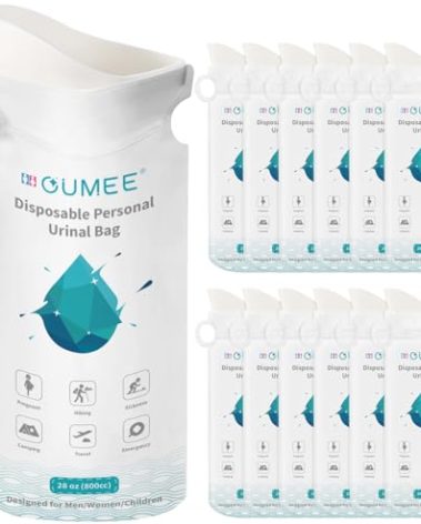 OUMEE 800ML Emergency Disposable Urinal Bags, 8/12/20/23/28 Pcs Camping Pee Bags Unisex Urine Bag Vomit Bag for Travel Traffic Jam Portable Toilet Bag for Men Women(28)